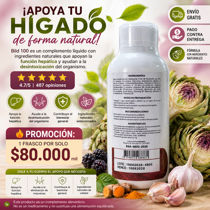 BILD 100 DESINTOXICARDOR HEPATICO.